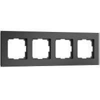 Рамка из стекла на 4 поста Senso черный soft-touch W0043108