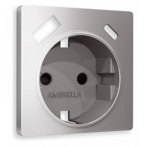 Накладка для розетки с заземлением и со шторками и 2хUSB type A и C Ambrella Volt Quant AP5100 Накладка для розетки с заземлением и со шторками и 2хUSB type A и C Ambrella Volt Quant AP5100