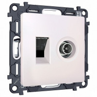 ТВ-розетка и розетка Ethernet RJ-45 без рамки Ambrella Volt MA MA212510