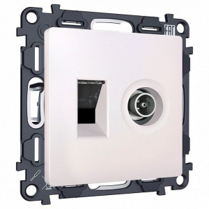 ТВ-розетка и розетка Ethernet RJ-45 без рамки Ambrella Volt MA MA212510 ТВ-розетка и розетка Ethernet RJ-45 без рамки Ambrella Volt MA MA212510