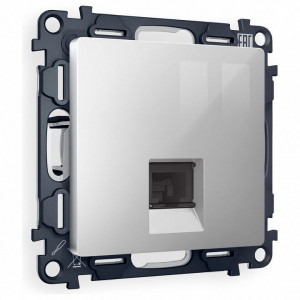 Розетка Ethernet RJ-45 и со шторками, без рамки Ambrella Volt ALFA MA412005 Розетка Ethernet RJ-45 и со шторками, без рамки Ambrella Volt ALFA MA412005