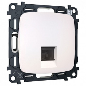 Розетка Ethernet RJ-45 и со шторками, без рамки Ambrella Volt OMEGA MO212005 Розетка Ethernet RJ-45 и со шторками, без рамки Ambrella Volt OMEGA MO212005