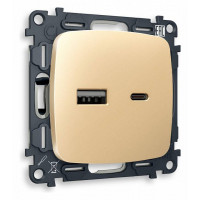 Розетка 2хUSB type A и C без рамки Ambrella Volt Quant MO611010