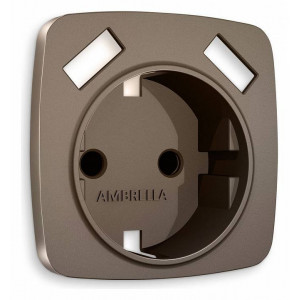 Накладка для розетки с заземлением и со шторками и 2хUSB type A Ambrella Volt Quant OP6390 Накладка для розетки с заземлением и со шторками и 2хUSB type A Ambrella Volt Quant OP6390