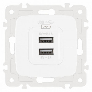 Розетка USB, без рамки Arte Milano am-205 205.46-1.white Розетка USB, без рамки Arte Milano am-205 205.46-1.white