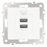 Розетка USB, без рамки Arte Milano am-206 206.46-1.white