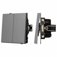 Выключатель проходной двухклавишный без рамки Arlight SWT 054068