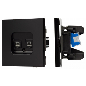 Розетка двойная Ethernet RJ-45 и со шторками, без рамки Arlight SCT-TENDO 054101 Розетка двойная Ethernet RJ-45 и со шторками, без рамки Arlight SCT-TENDO 054101