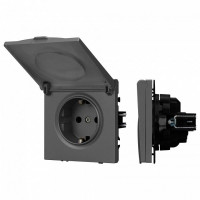 Розетка влагозащищенная с заземлением с крышкой, без рамки Arlight SCT 054283
