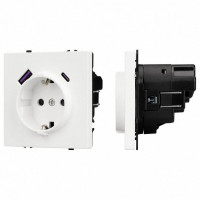 Розетка с заземлением и 2хUSB type A, без рамки Arlight SCT 054284