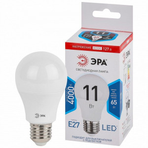 Лампа светодиодная Эра LED A60-11W-127V-840-E27 Лампа светодиодная Эра LED A60-11W-127V-840-E27