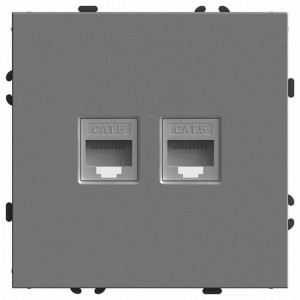 Розетка двойная Ethernet RJ-45 без рамки Stekker Эмили 49952 Розетка двойная Ethernet RJ-45 без рамки Stekker Эмили 49952