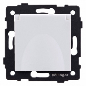Розетка с заземлением с крышкой, без рамки Kollinger REA-006WH Розетка с заземлением с крышкой, без рамки Kollinger REA-006WH