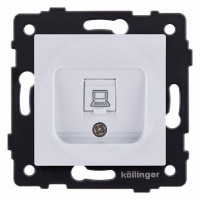 Розетка Ethernet RJ-45 без рамки Kollinger  REA-018WH