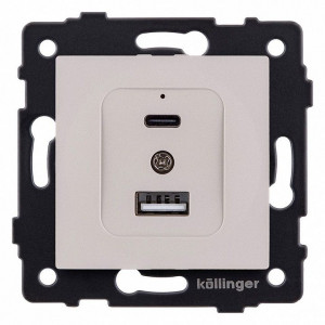 Розетка 2хUSB type A и C без рамки Kollinger REA-037CM Розетка 2хUSB type A и C без рамки Kollinger REA-037CM
