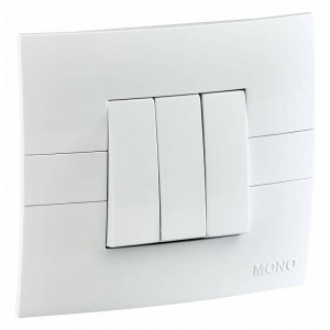 Выключатель трехклавишный Mono Electric Eсо 101-010101-114 Выключатель трехклавишный Mono Electric Eсо 101-010101-114