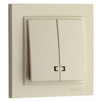 Выключатель двухклавишный с подсветкой Mono Electric Despina 102-170025-103