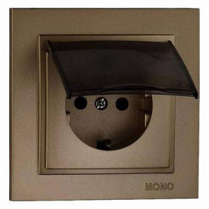 Розетка с заземлением с крышкой Mono Electric Despina 102-232321-118 Розетка с заземлением с крышкой Mono Electric Despina 102-232321-118