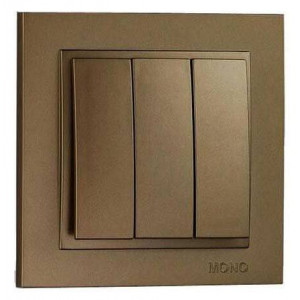 Выключатель трехклавишный Mono Electric Despina 102-232322-114 Выключатель трехклавишный Mono Electric Despina 102-232322-114
