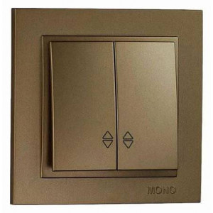 Выключатель проходной двухклавишный Mono Electric Despina 102-232323-111 Выключатель проходной двухклавишный Mono Electric Despina 102-232323-111