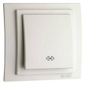 Выключатель перекрестный одноклавишный Mono Electric Larissa 103-010125-112 Выключатель перекрестный одноклавишный Mono Electric Larissa 103-010125-112