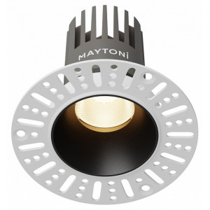 Встраиваемый светильник Maytoni 10 Вт 3000 K черный DL119-10W-3K-TRS-B