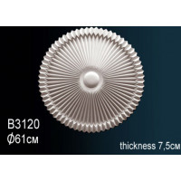 Розетка потолочная под люстру Perfect B3120 полиуретановая с орнаментом 549 мм B3120