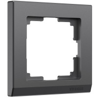 Рамка из поликарбоната на 1 пост Stark графит матовый W0011864