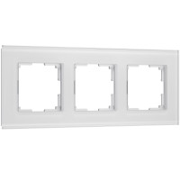Рамка из стекла на 3 поста Senso белый soft-touch W0033101