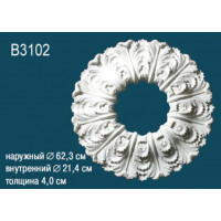 Розетка потолочная под люстру Perfect B3102 полиуретановая с орнаментом 555 мм B3102